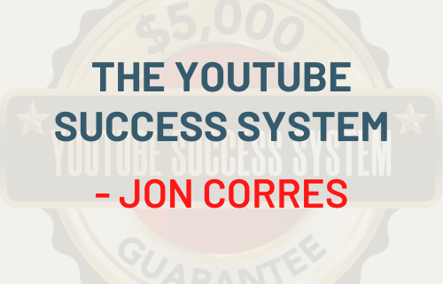 The YouTube Success System by Jon Corres